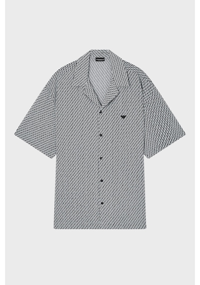 Emporio Armani Erkek Gömlek Em000593 Af20439 F0026 Beyaz Siyah