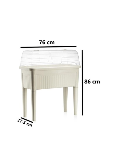 Omnipazar So-abs3 Fanuslu Ayaklı Bahçe Yetiştirme Saksı Seti 60 Litre No 3 25633117