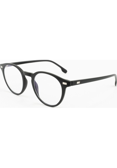 Oval Mat Siyah Mavi Işık Filtreli Bilgisayar Ekran Gözlüğü Matt Dark Grey Polished - 663936774 Füme