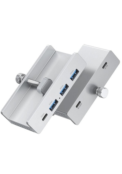 Alfais 6081 Alüminyum 4 Port Çoklayıcı Usb 3.0 Type C Hub 5gbps Veri Aktarım Güç Destekli Dock Çoğal