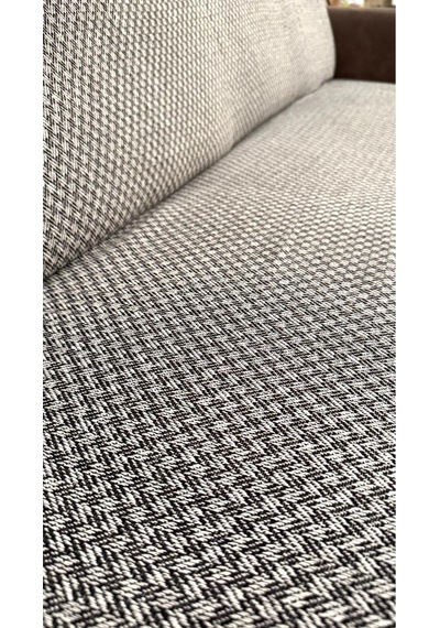 Arpa Desen Dokuma Koltuk Örtüsü 170x210 %100 Pamuklu Koltuk Kılıfı Siyah