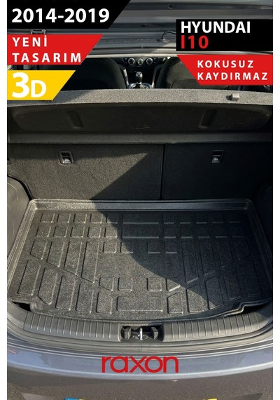 Hyundai İ10 2014-2019 Bagaj Havuzu 3d Özel Kalıp Su Geçirmez, Kaymaz