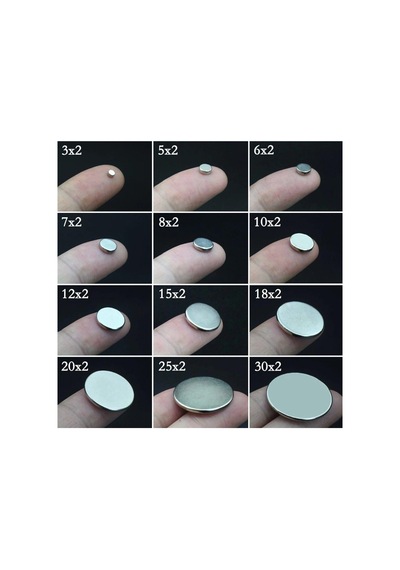 Dünya Magnet 15 Adet - Yuvarlak Neodyum Mıknatıs, Çap: 10x2 Mm, Güçlü Magnet, N35 Kalite