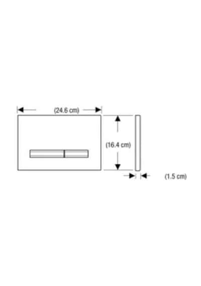 Geberit Sigma50 115.788.dw.2 Kumanda Paneli, Çift Basmalı, Siyah, Krom Butonlu Siyah