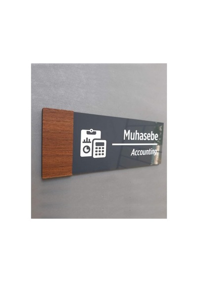 Smartad Wooden Serisi Muhasebe Yönlendirme Tabelası Standart