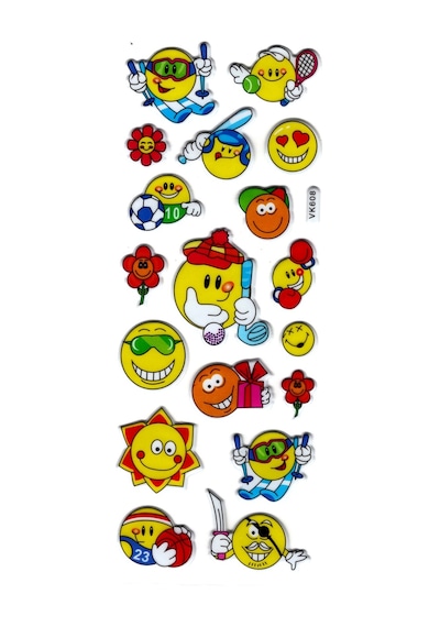 Sticker Kabartmalı Stiker Defter, Planlayıcı Komik Emoji Vk608 16x7 Cm