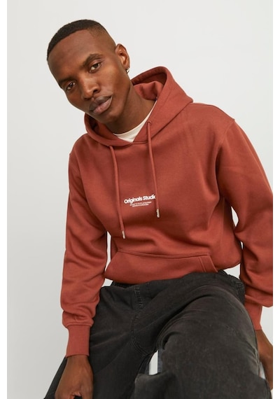 Jack & Jones Jorvesterbro Sweat Hood Noos 12241687 Kiremit 001