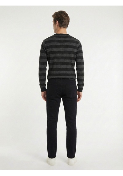Kip Siyah Dokuma Slim Fit Casual Pamuk Karışımlı Pantolon Siyah -
