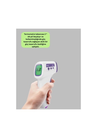 Lcd Ekran Temassız Ateş Ölçer Siyah