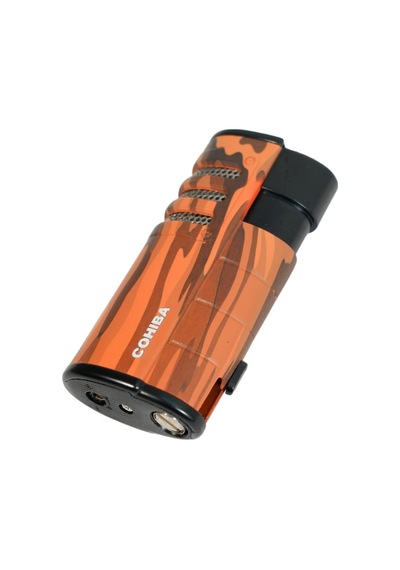 Cohiba 3 Torch Pürmüz Delicili Kamuflaj Desenli Kahverengi Puro Çakmağı - Tr9591