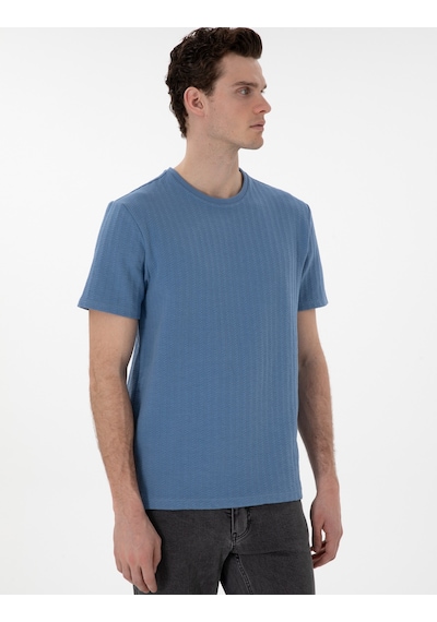Pierre Cardin Erkek Mavi Tişört 50302581-vr036 Mavi