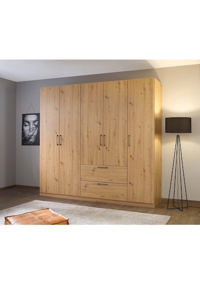 Giyinme Dolabı - Çok Amaçlı Dolap - Gardırop 225 Cm-5 Kapaklı-2 Çekmeceli