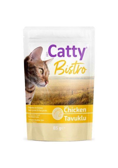 Catty Bistro Sos İçinde Tavuklu Yetişkin Kedi Konservesi 85 Gr