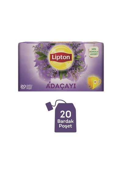 Lipton Adaçayı Bardak Süzen Poşet Bitki Çayı 20'li Paket