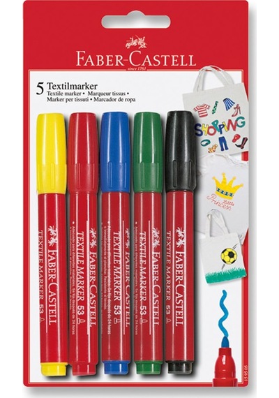 Faber Castell T-shirt Markörü 5 Renk