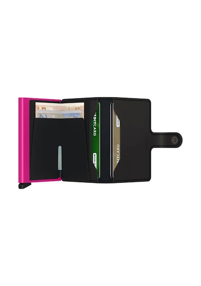 Secrid Miniwallet Matte Cüzdan, Siyah-fuşya Çok Renkli