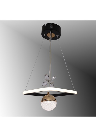 Tt Aydınlatma Karemodel Matsiyah-gold Tektoplu 3 Renkli Led Avize Siyah - Sarı