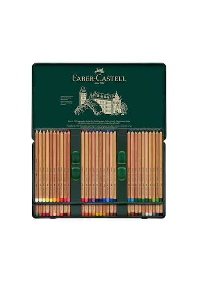 Faber-castell Pitt Pastel Boya Kalemi, 60 Renk, Yüksek Pigment, Solmaya Dirençli, Fırça Ve Parmakla Dağılabilir, Yuvarlak Gövde 124-Pembe