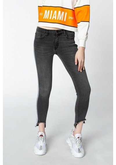 Vigoss Sport Kadın Skınny Fit Şeritli Pantolon Vsd152-70131 Siyah