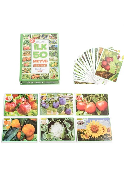 Dıytoy Doğasında Ilk 50 Meyve Ve Sebze Flash Card