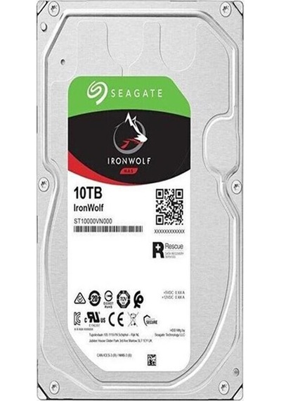 Seagate 10 Tb Seagate 3.5 Ironwolf Sata3 7200rpm 256mb St10000vn000 Resmı Dıst Garantılı