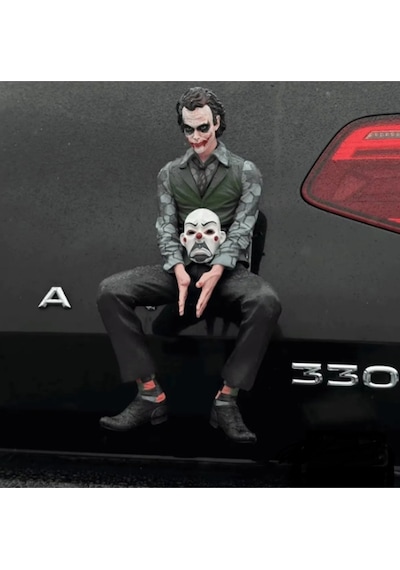 Joker Araba Figürü Aksesuarı Oturan Joker Model Dekorasyon Oyuncak Hediyelik Eşya