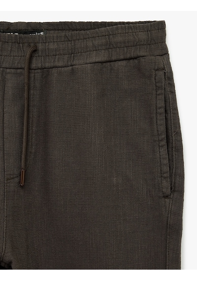 Koton Regular Fit Pamuklu Cepli Beli Bağcıklı Pantolon Kahverengi 6sam40009ıw Kahve