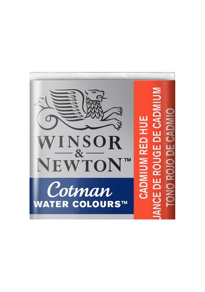 Winsor & Newton Cotman Yarım Tablet Suluboya Cadmium Red Hue 095 Karışık
