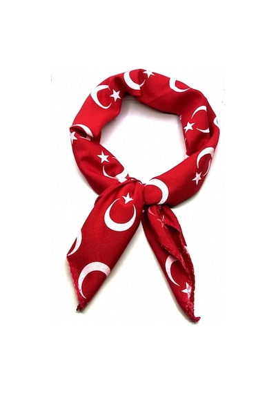 Herşey Nota Kırmızı Ay Yıldız Türk Bayrağı Fular - Bandana - 23 N Çok Renkli