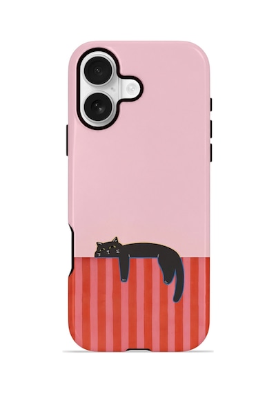 Apple iPhone Uyumlu 17 Vorian Çift Katmanlı Kılıf Lazy Cat Sunset