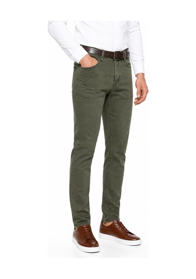 Locus Jeans Erkek Silim Fit Jeans Model Pantolon 311 Bgl-st05456 Haki