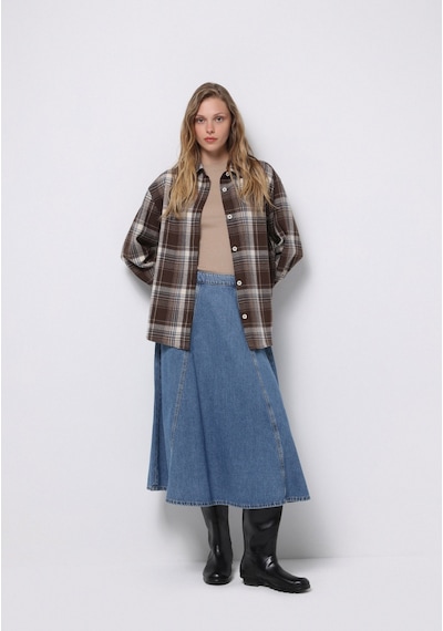 Colin's Colins Regular Fit Düz Fermuarlı Kadın Mavi Etek Cl1076231 Q1.v2 Dn44476 Denim