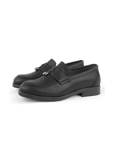 Rakerplus Loafer Siyah Mat Erkek Klasik Çocuk Ayakkabı