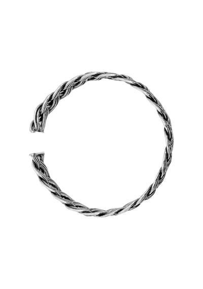 Oya Silver Kalın Örgü Gümüş Bilezik Oya-kly-001