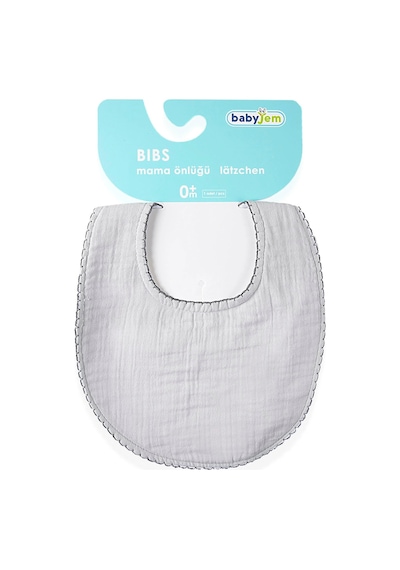 Babyjem Bürümcük Soft Müslin Mama Önlüğü Gri