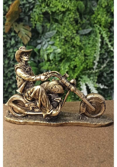 Dekoratif Motosikletli Adam Biblosu