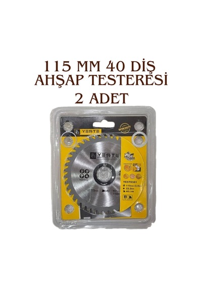 2 Adet Odun Kesme Çelik Testere Ahşap Ve Sunta Kesme Testeresi 115mm 40 Diş Profesyonel-karbür Elmas