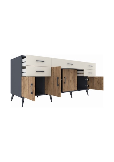 Kronos Konsol Tek Raflı 5 Çekmeceli 4 Kapaklı 176x59x83 Antrasit-çam/aytaşı Çam/aytaşı Kronos Konsol Tek Raflı 5 Çekmeceli 4 Kapaklı 176x59x83 Antrasit-çam/aytaşı Çam/aytaşı