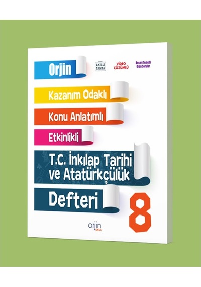 Orjin 8.Sınıf T.C Inkılap Tarihi Ve Atatürkçülük Defteri