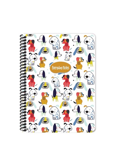 Keskin Color Defter Karton Kapak Spiralli 384341-99 16,x22,5 80 Yp Çiz. Çok Renkli