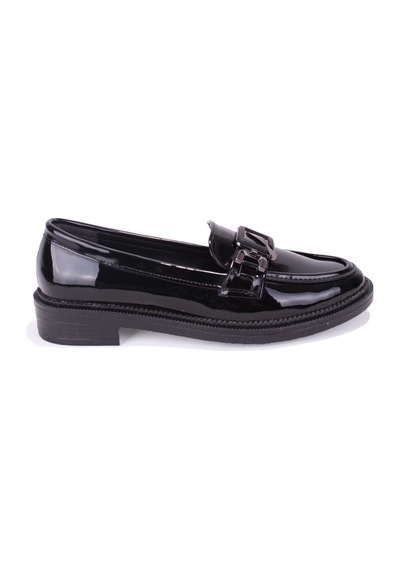 Dagoster Dza07-863701 Siyah Rugan Günlük Loafer Kadın Ayakkabı