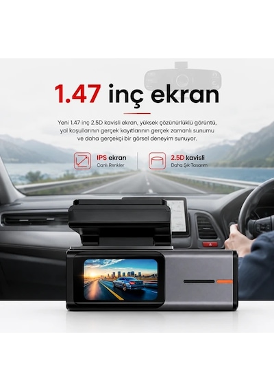 Carlover S2 4K Wifi Ön Arka Araç Kamerası