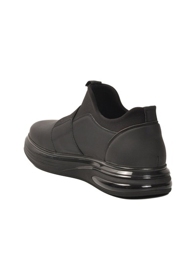 Voyager Siyah Nubuk Hakiki Deri Slip-on Konfor Taban Erkek Casual Ayakkabı Sneaker 6961 M Siyah Mat Nuıbuk