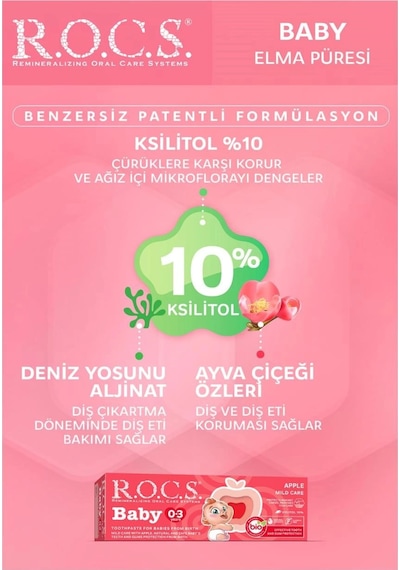 R.o.c.s. Baby 0-3 Yaş Elma Püresi Diş Macunu 35ml