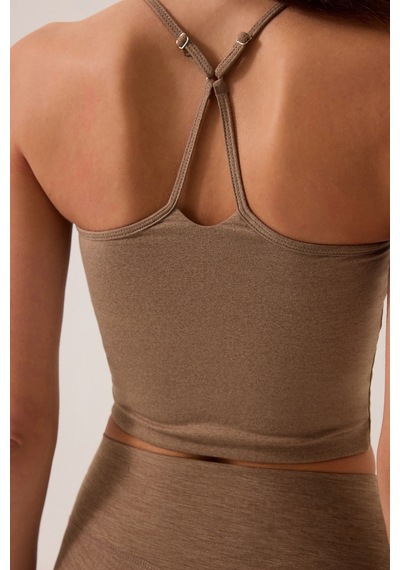 Los Ojos X Ece Mocha Melanj Kalp Yaka Spor Sütyeni Sweetheart Neck Top Mocha Melanj Mocha Melanj