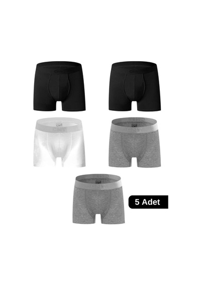 Cnt Erkek Pamuklu Boxer 5'li Paket Karışık Karışık
