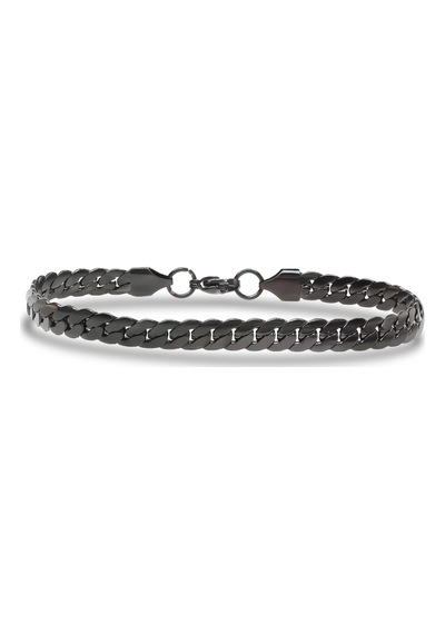 Moncuk Design Balık Sırtı Mariner Çelik Zincir Bileklik 6mm 3351czb2d14 Siyah