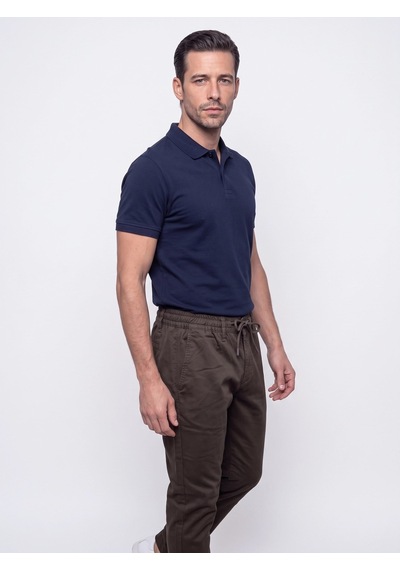 Kahverengi Belden Bağlamalı Dynamic Fit Erkek Jogger Pantolon Kahve