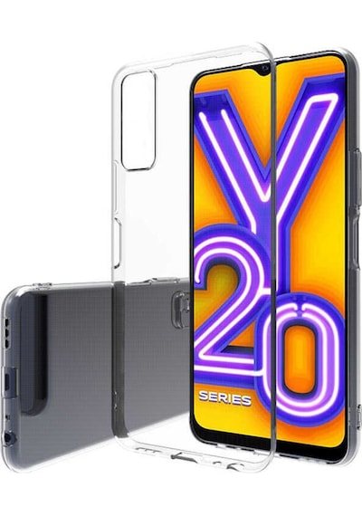 Goocamp Vivo Y20s Kılıf Süper Silikon Kapak - Renksiz Renksiz
