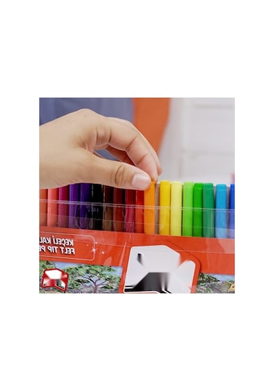 12 Renkli Silinebilir Keçeli Kalem Seti 124-Pembe